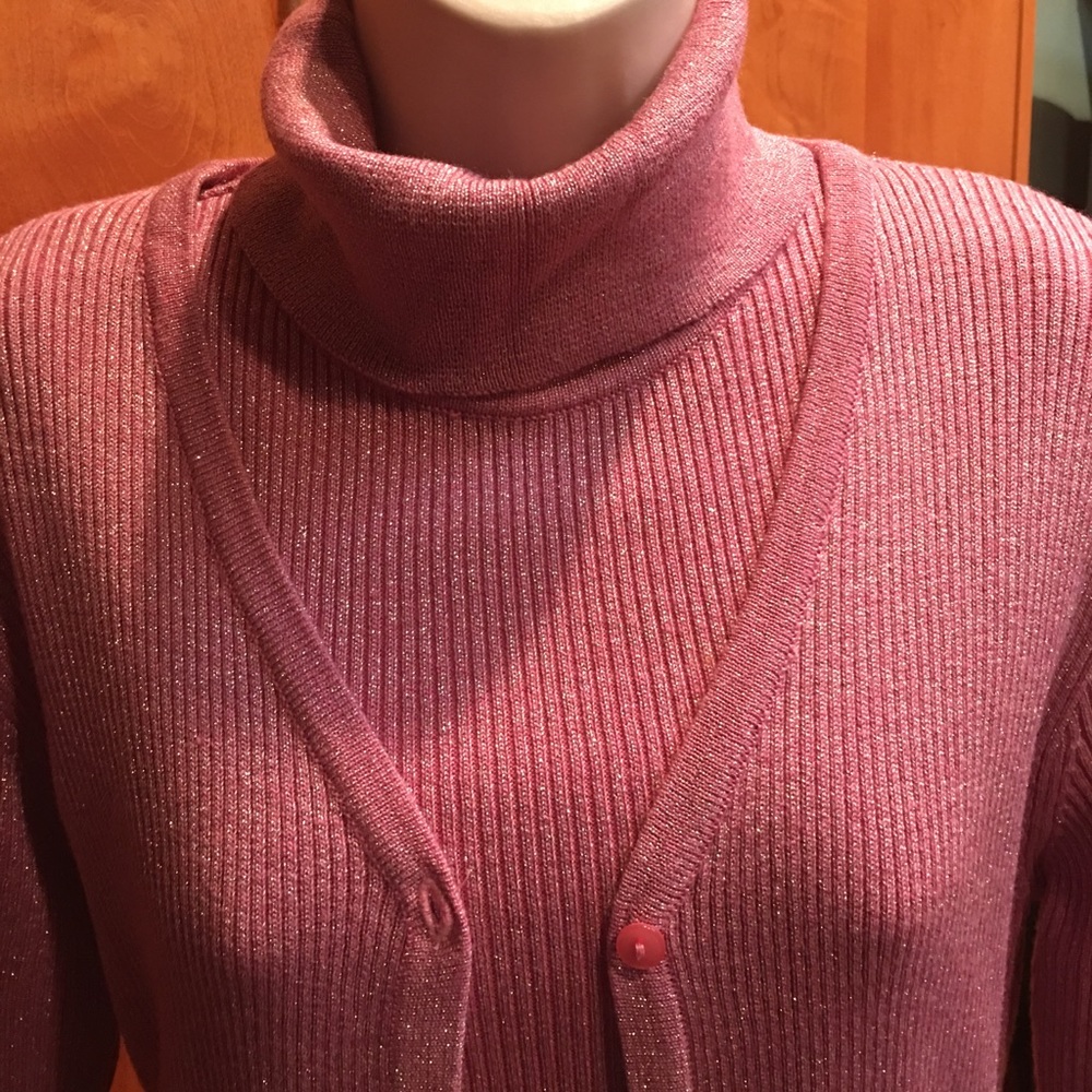 Women’s cardigan Two piece set pink sparkly pink